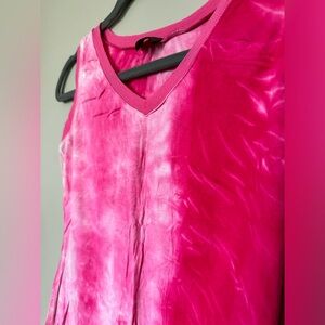Danier Size S Hot Pink Tie Dye Tank